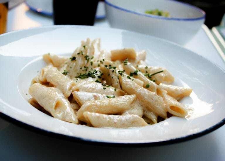 nourish gluten-free pasta penne alfredo recipe